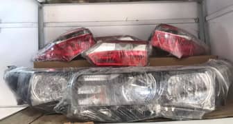 Corolla 2010 to 2024 headlight back light bumper and all body parts