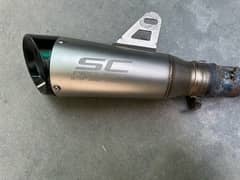 SC Project Loudest Exhaust  with custom bend pipe for Ybr