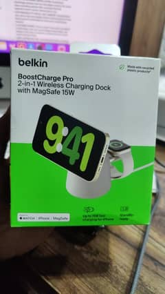 Belkin BoostCharge Pro 2-in-1 Wireless Charging Dock with MagSafe 15W 0