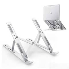 Aluminum Laptop stand 18 inch with non slip silicon 0