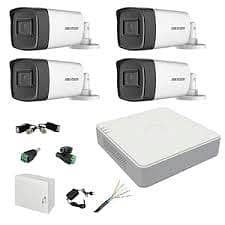 4 HIKVISION CCTV Camera Package Full HD and online on your mobile