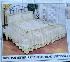 3pcs embroided bed sheet