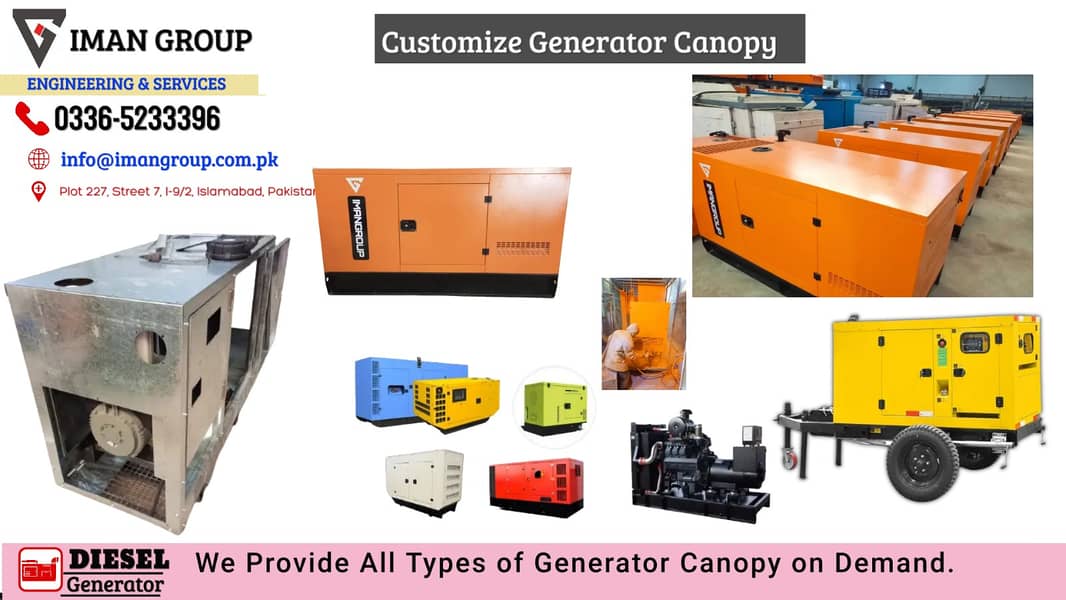 customize Generator sound proof canopy , generator canopy 0