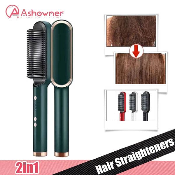 Professional Multifunctional Hair Straightener | Brush Set Comb | Wtsp 0