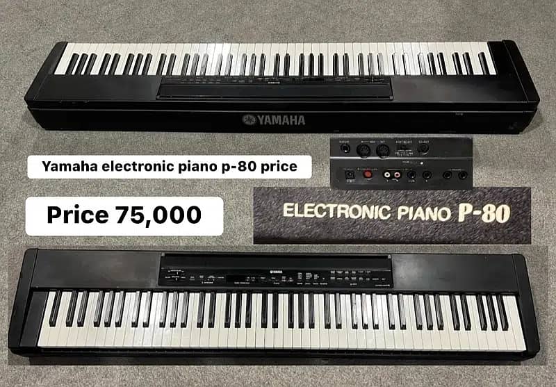 Yamaha p-80 Digital piano hammer weighted 88 keys Korg -170 keyboard 0