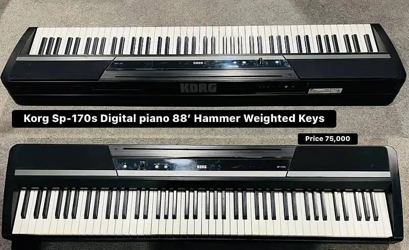 Yamaha p-80 Digital piano hammer weighted 88 keys Korg -170 keyboard 2