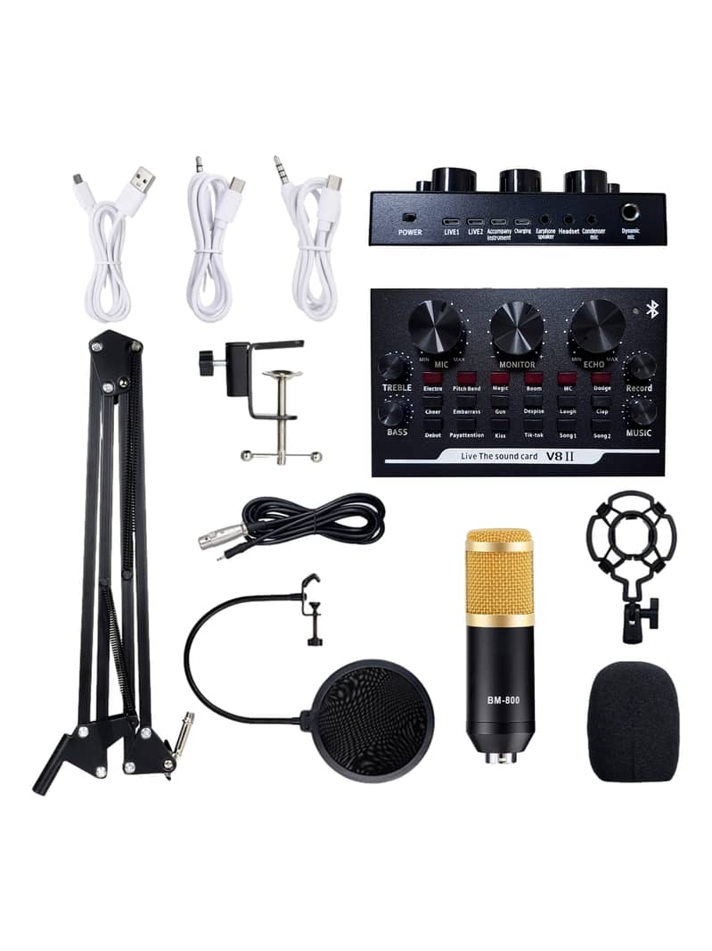 BM800 mic set for home recording setup, youtuber voice over streaming 5