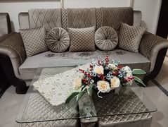 7 seater Sofa Set with table and 4 stools (mini dining)
