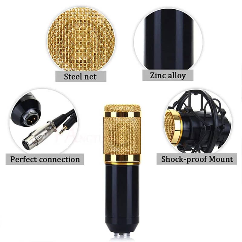 BM800 microphone for voice over, youtube video recording podcast mic 7