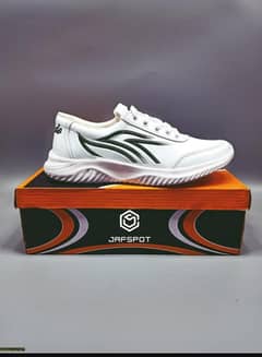 Men's Athletic Running Sneakers - white with black lines (COD availabl