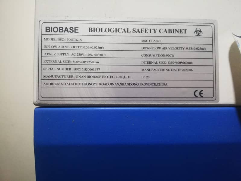 BioBase class 2 | Safety Cabinet | Laminor Flow with filter & exhaust 2