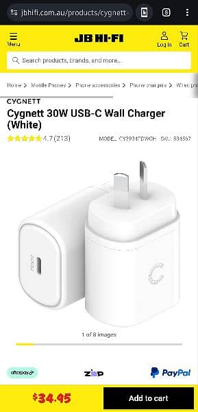 Cygnett 30W USB-C Wall Charger 2