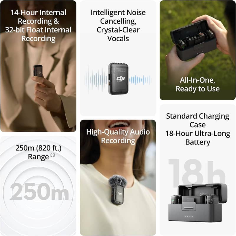 DJI Mic 2 (2 TX + 1 RX + Charging Case)  Pocket-Sized Pro Audio 3