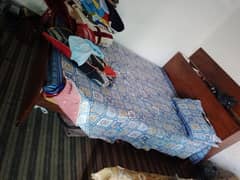 Double Bed With Cupboard & Mattress