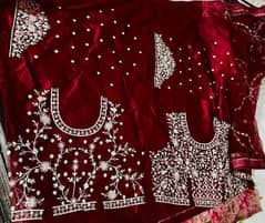Elegant Semi Stitched Bridal Lehnga in Red Colour