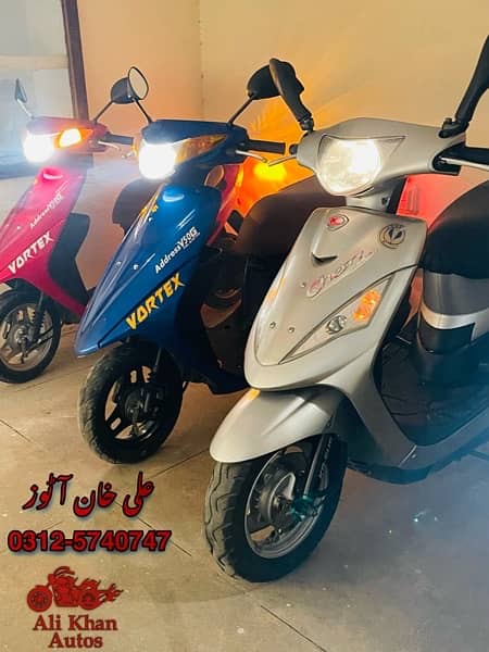 SCOOTY SCOOTER MALE FEMALE LADIES GIRLS EV PETROL 50cc 100cc M6 T9 E8S 5