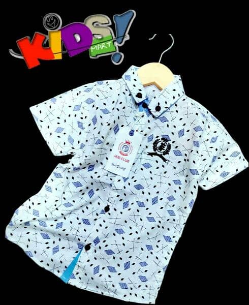Kid's Casual Printed Dress Shirt. /stylish Dress Shirt 1