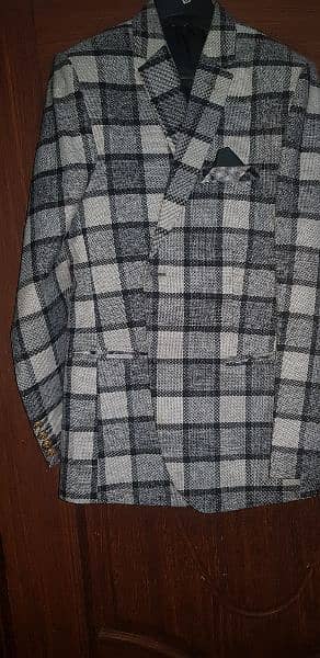 formal coat cheque print coat large and xl size 2