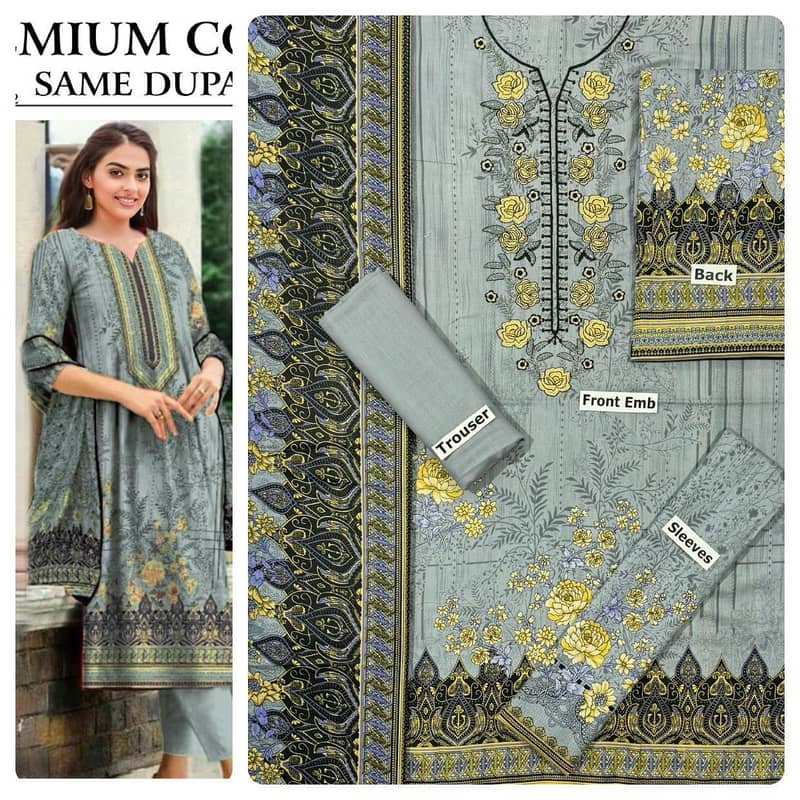 women wears 3 piece unstitched collection ramzan offer eid collection 16