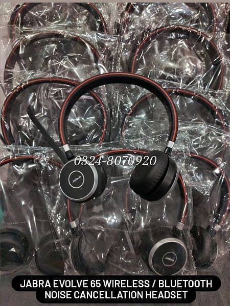 Wireless Noise Cancelling Headset Branded Jabra Evolve 20 Plantronics 1