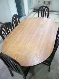 6 Seater Wooden Dining Table 0