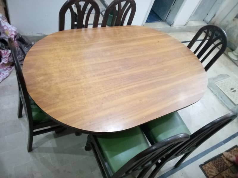 6 Seater Wooden Dining Table 2