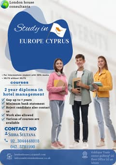 Study in EUROPE CYPRUS . UPCOMING MEMBER OF SCHENGEN