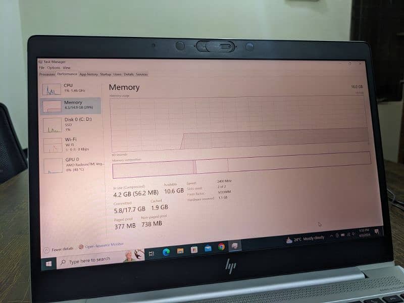 HP EliteBook 745 G5 AMD Ryzen 7 Pro 2700U Quad Core 1