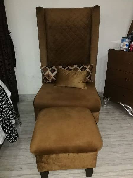 lush & new sofa set High back chair with ottoman stool 0333:8787044 5