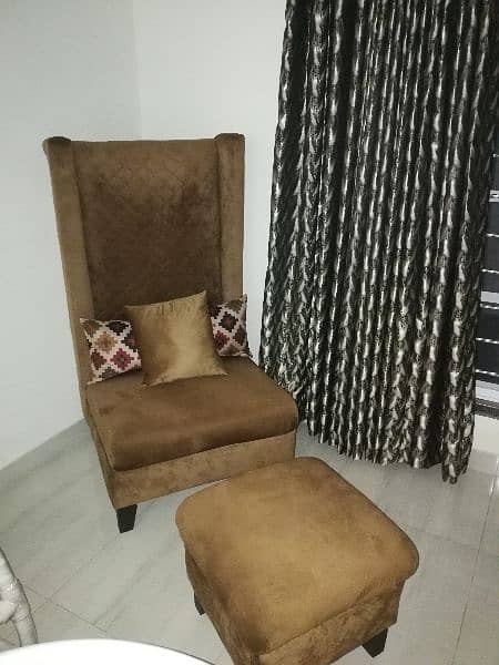lush & new sofa set High back chair with ottoman stool 0333:8787044 7