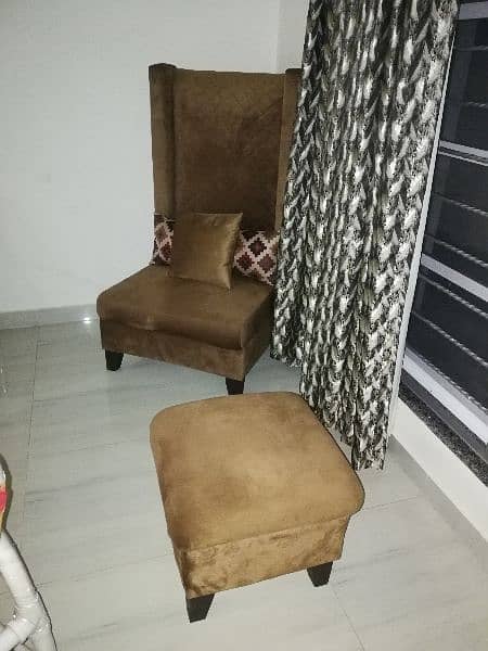 lush & new sofa set High back chair with ottoman stool 0333:8787044 8