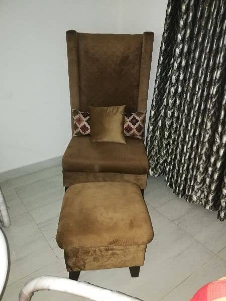 lush & new sofa set High back chair with ottoman stool 0333:8787044 9