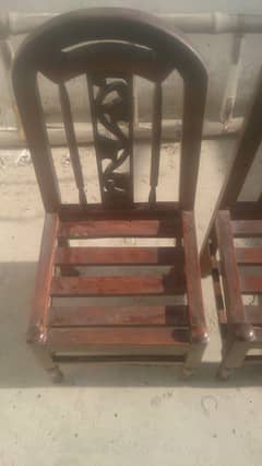 Used Solid Wood Chairs 6 Piece Urgent Sale