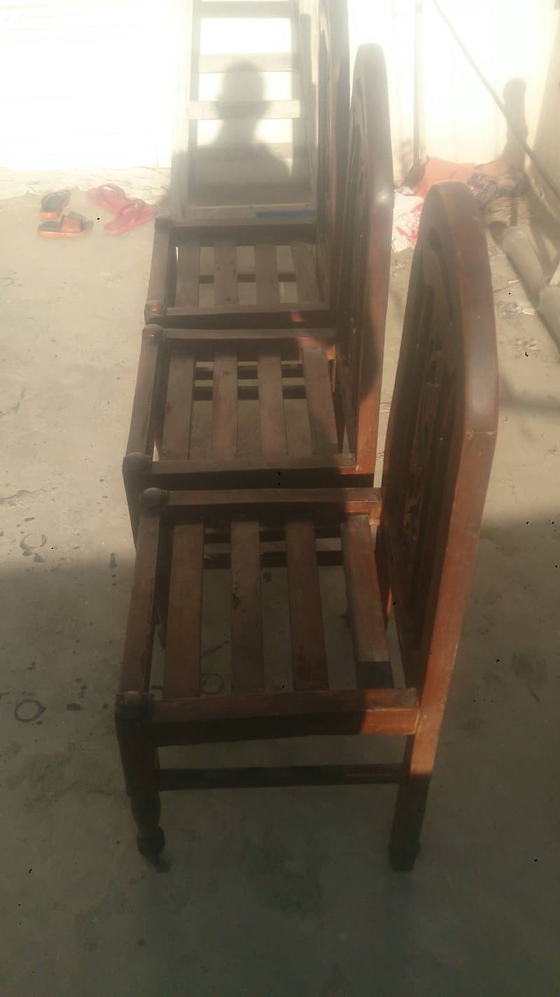 Used Solid Wood Chairs 6 Piece Urgent Sale 2