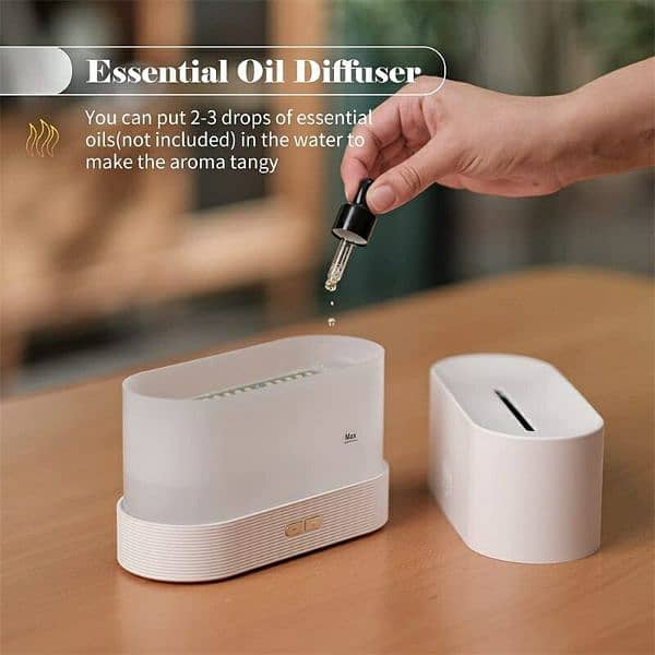 3D LED Simulation Night Light Ultra Silent Air Humidifier 4