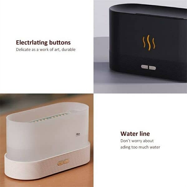 3D LED Simulation Night Light Ultra Silent Air Humidifier 8