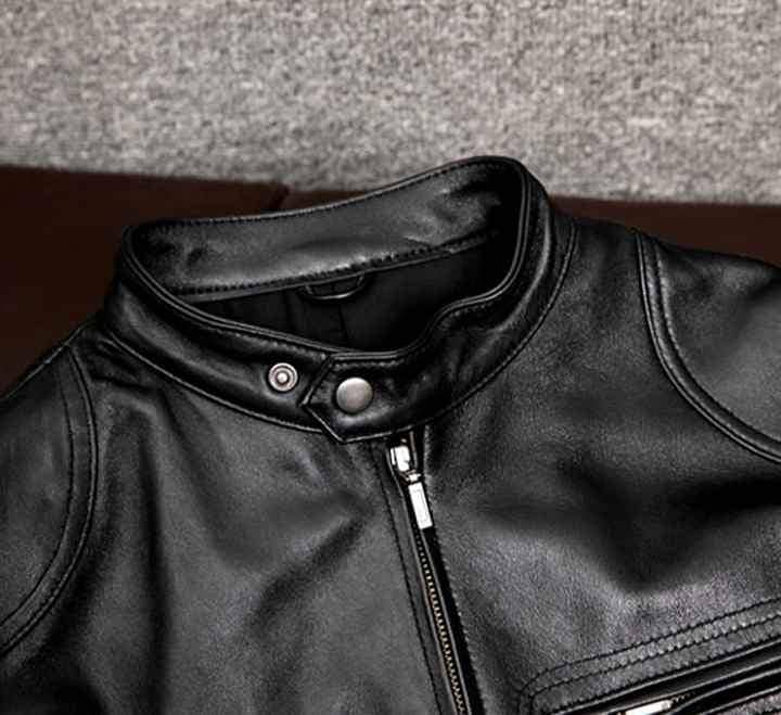Men fashion jacket Biker leather jacket | Genuine leather Motorcycle 1