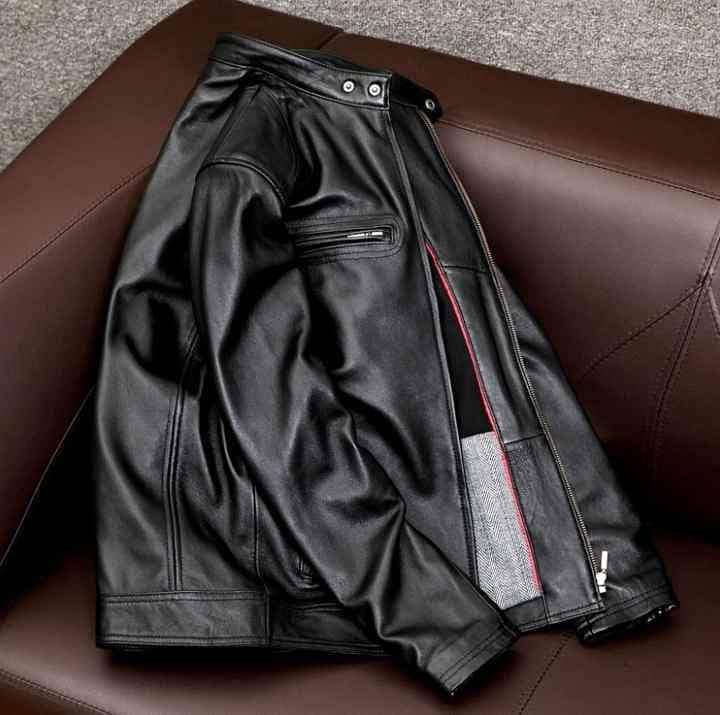 Men fashion jacket Biker leather jacket | Genuine leather Motorcycle 2
