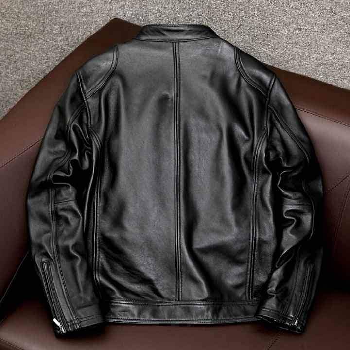 Men fashion jacket Biker leather jacket | Genuine leather Motorcycle 3