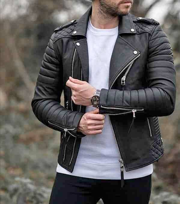 Original Biker Leather Jacket for men | BEST Black Biker FashionCoat 0