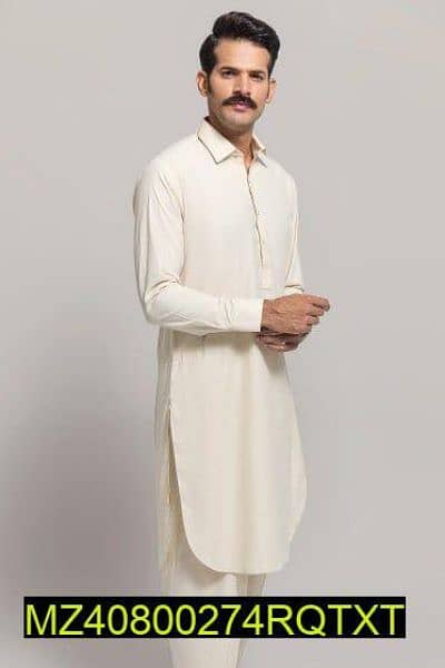Men's Unstitched Khaddar Plain Suit 1