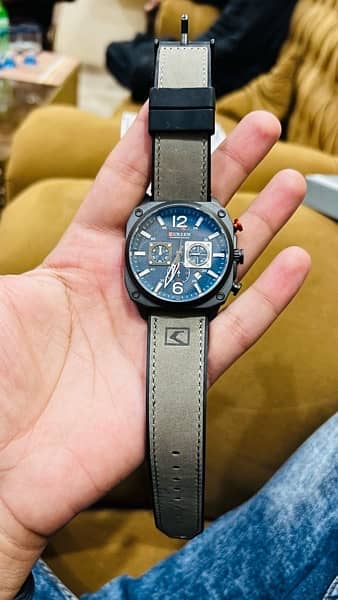 Curren brand chronograph watch for men with brand box 1