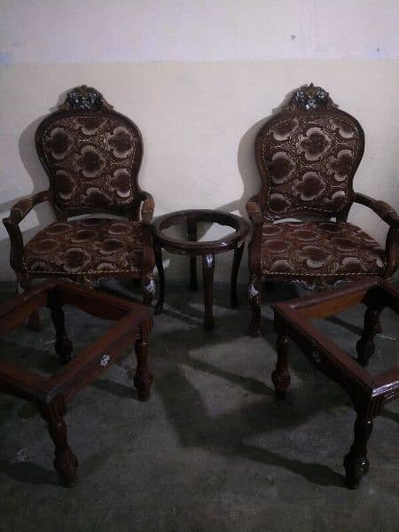 Chinioti Chairs/coffee table/3 tables set 4