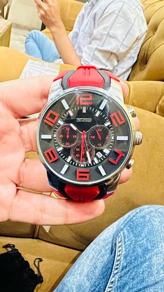 Skmei brand sports chronograph watch for men with branded bag 1