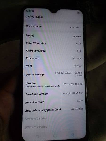 oppo A5s 3/32gb also possible exchange 8