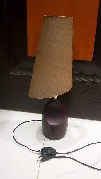 wooden side table lamp only one piece 3