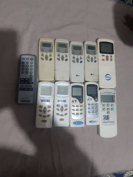 Mitsubishi, PEL, Waves, LG AC remote and Sony tape remote 8