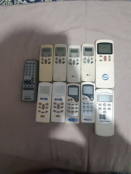Mitsubishi, PEL, Waves, LG AC remote and Sony tape remote 9