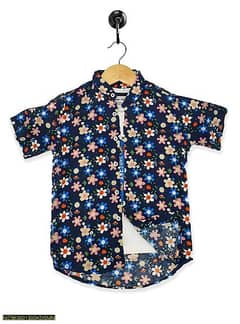 Boy's Cotton Casual Shirt - Printed Flower KM0000001A-Multi 0