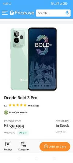 dcode bold 3 pro 8/128 with box brand new